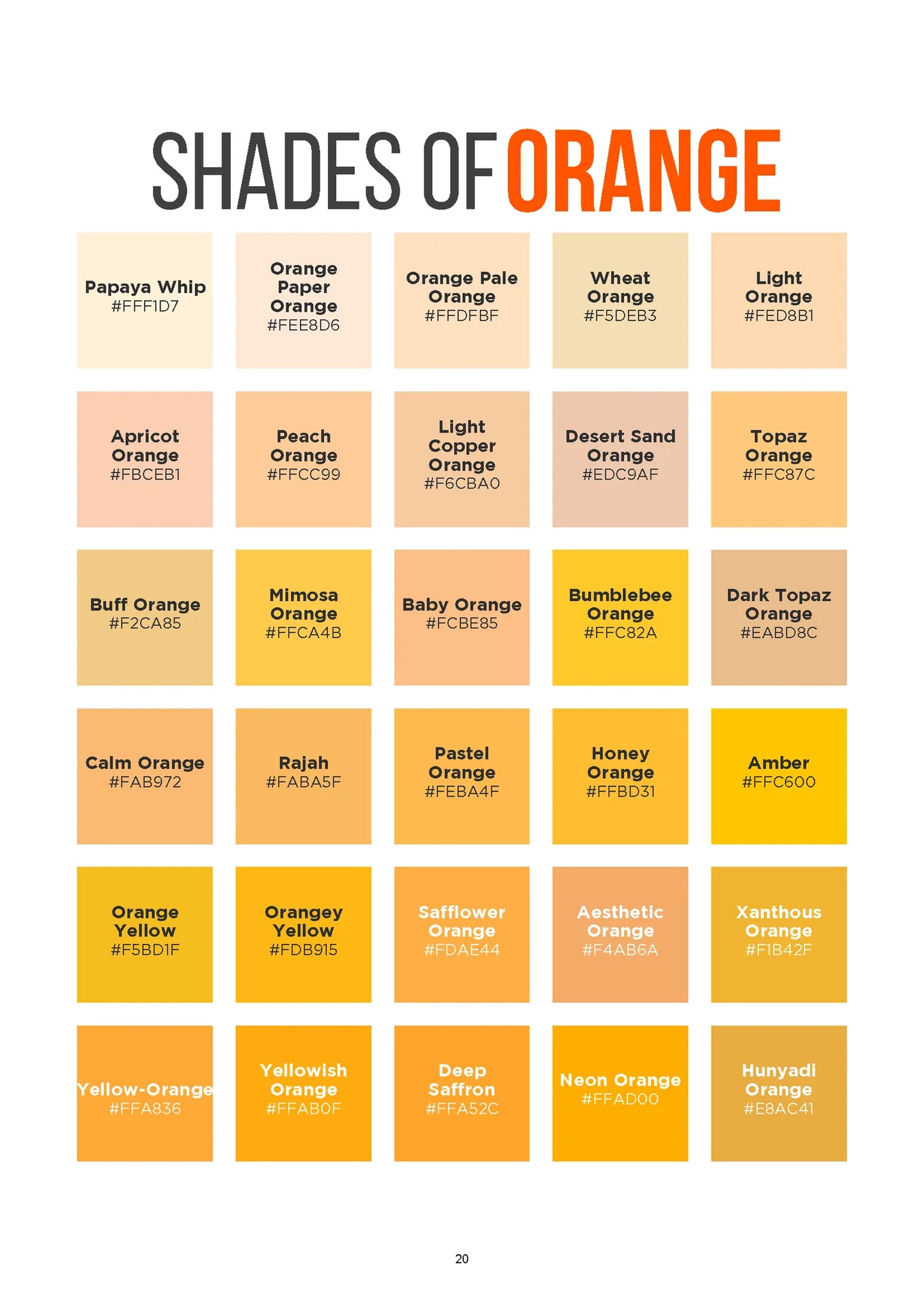The Color Dictionary: A Visual Guide to Color Names, Shades, and Hex Codes