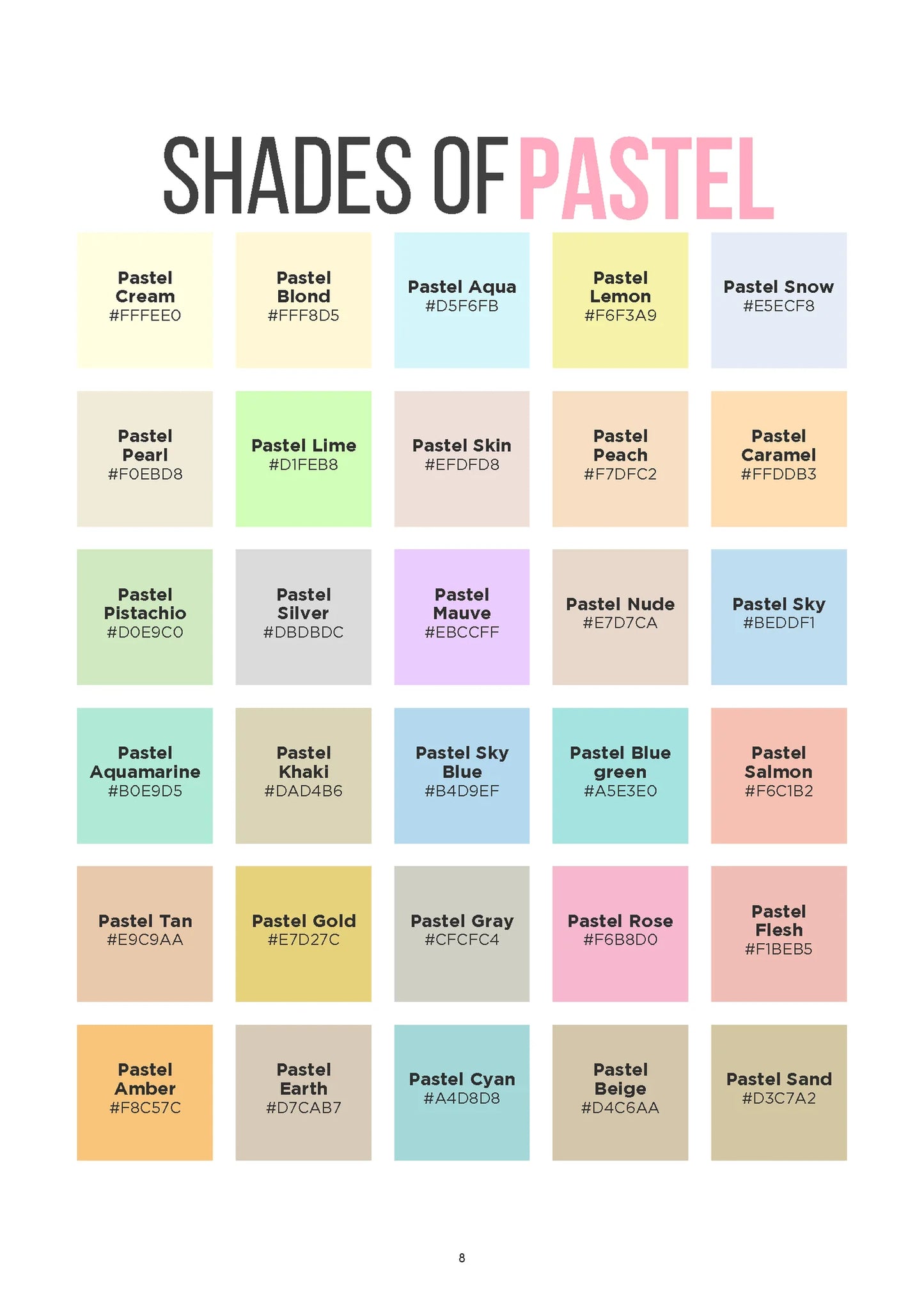The Color Dictionary: A Visual Guide to Color Names, Shades, and Hex Codes