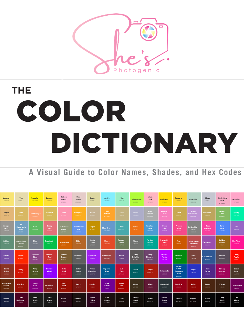 The Color Dictionary: A Visual Guide to Color Names, Shades, and Hex Codes